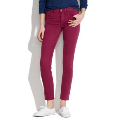 Skinny Skinny Ankle Jeans in Dusty Burgundy