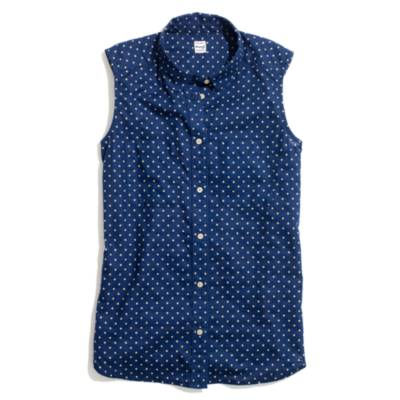 Sleeveless Hazy Dot Shirt