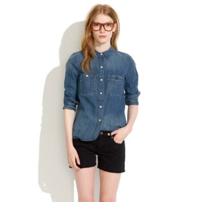 Denim Cutoff Shorts in Midnight