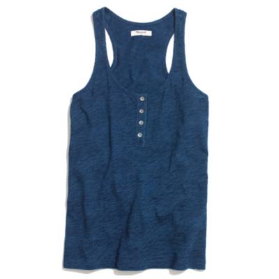 Indigo ink henley Tank