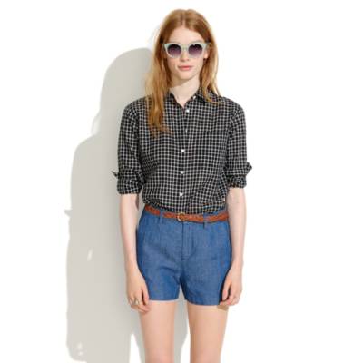 Tailored Shorts in Chambray