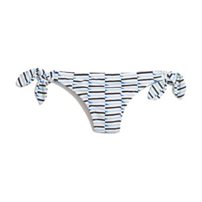Side-Tie Bikini Bottom in Marine Stripe