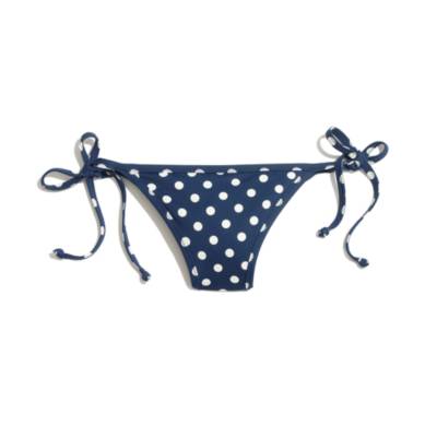 Reversible String Bikini Bottom in Stripes & Spots