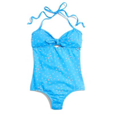 Tie-front Halter Tanksuit in Rosie