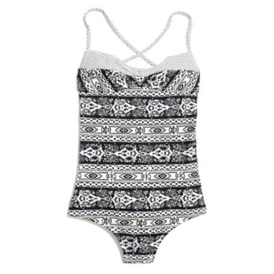 Cross-Back Tanksuit in Moroccan Stamp
