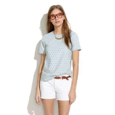 Denim Cutoff Shorts in White
