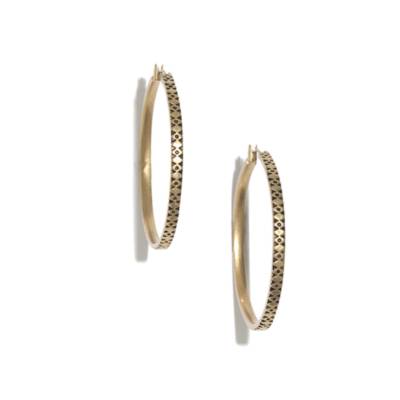 Etched Hoop Earrings