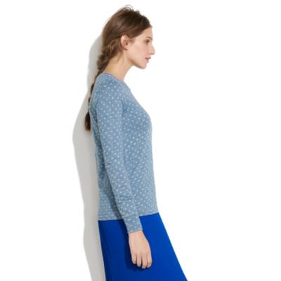 Long-Sleeve Indigo Ink Dot Tee