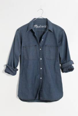 Perfect Chambray Ex-Boyfriend Shirt in Harvest Wash