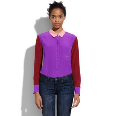 Silk Colorblock Boyshirt