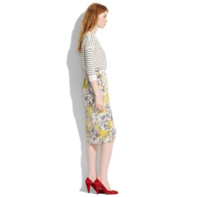 Silk Cutaway Skirt in Flowersketch