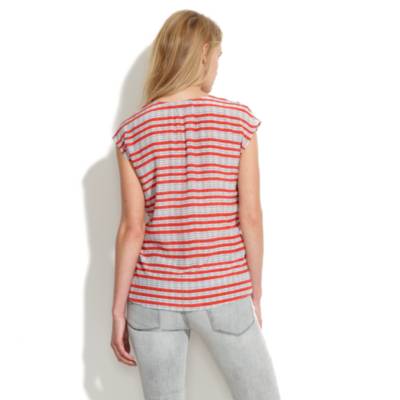 Striped Silk Doublet Top
