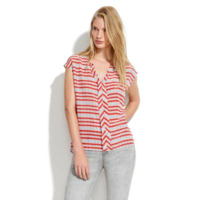 Striped Silk Doublet Top