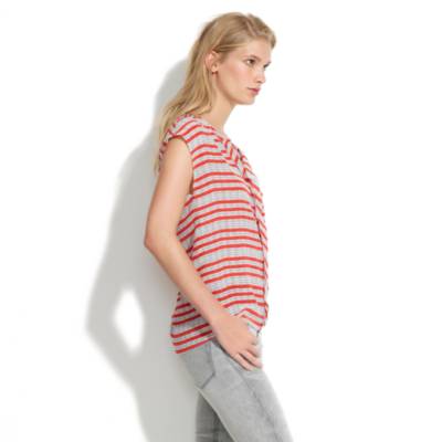 Striped Silk Doublet Top