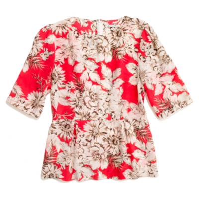 Flowersketch Peplum Top