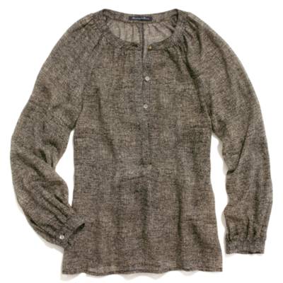 Silk Newsprint Blouse