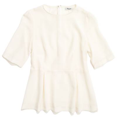 Silk Peplum Top