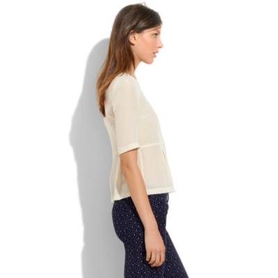 Silk Peplum Top
