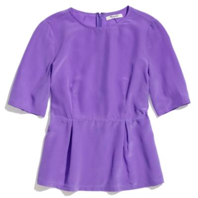 Silk Peplum Top