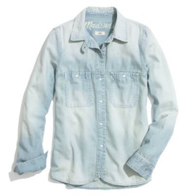 Denim Boyshirt in Saltstone Wash