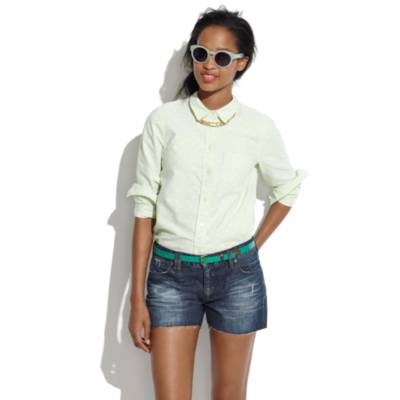 Denim Cutoff Shorts in Wave Wash