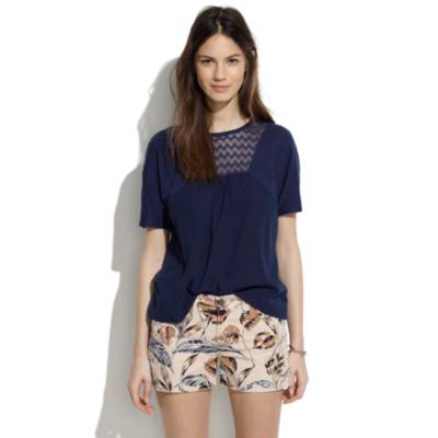 Denim Cutoff Shorts in Palm