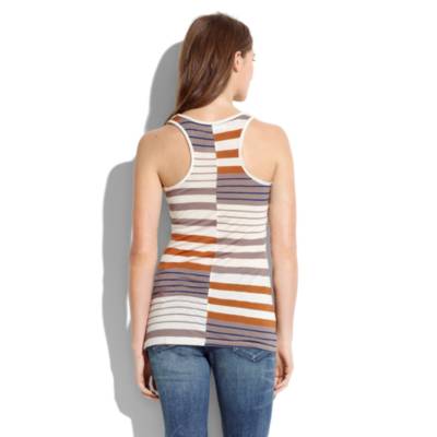 Mixstripe Drape Tank