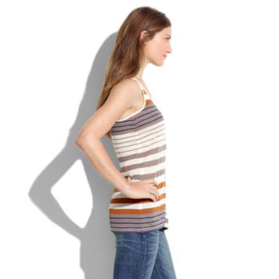 Mixstripe Drape Tank