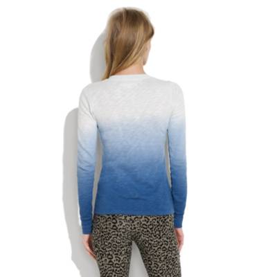 Long-Sleeve Indigo Ink Ombr&eacute; Tee