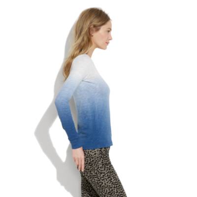 Long-Sleeve Indigo Ink Ombr&eacute; Tee
