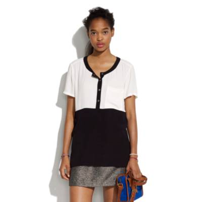 Contrast Henley Top