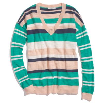 Striped V-Neck Sweater