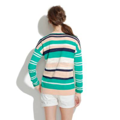 Striped V-Neck Sweater