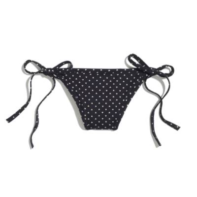 Reversible String Bikini Bottom in Hearts & Stripes