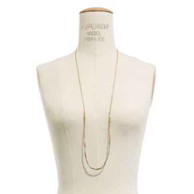 Vanessa Mooney Cylinder Mixed-Metal Brittany Necklace