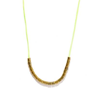 Vanessa Mooney Yellow-Gold Barrel Firefly Necklace
