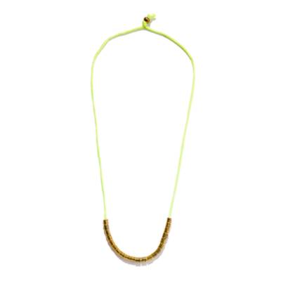 Vanessa Mooney Yellow-Gold Barrel Firefly Necklace