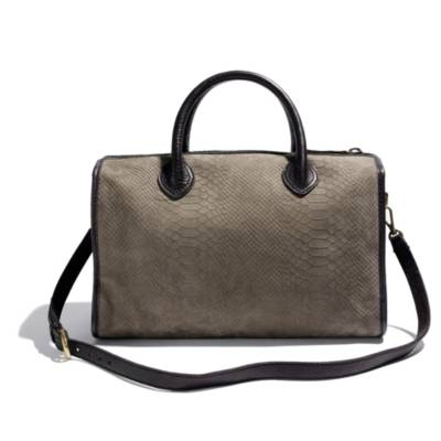 The Camden Satchel in Embossed Suede