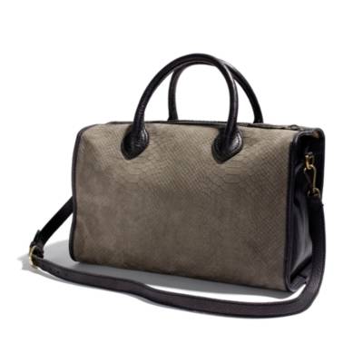 The Camden Satchel in Embossed Suede