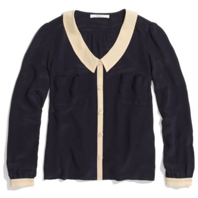 Sess�n&trade; bunel Colorblock Blouse