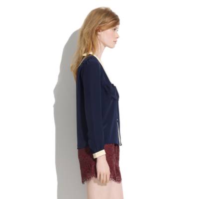 Sess�n&trade; bunel Colorblock Blouse