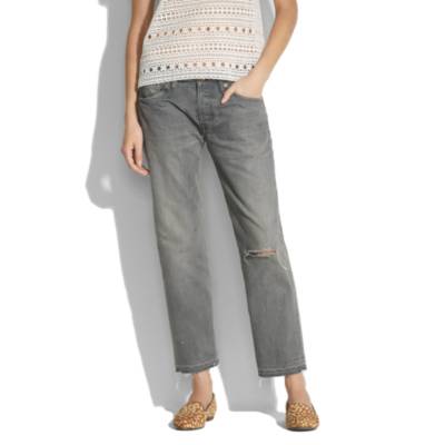 Chimala&reg; Grey Distressed Ankle Pants