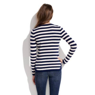 Bateau Button Sweater in Stripe