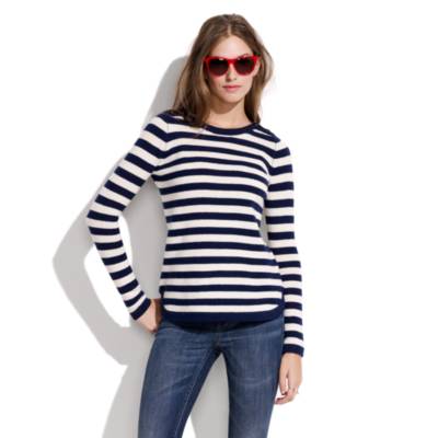 Bateau Button Sweater in Stripe