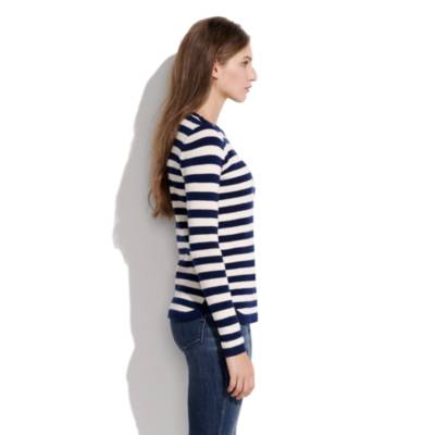 Bateau Button Sweater in Stripe