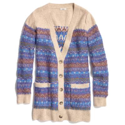 Patterned Mohair Cardigan