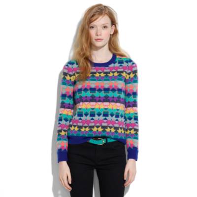 Neon Snowflake Sweater