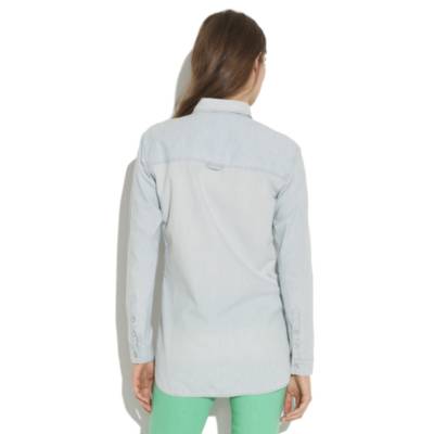 Chambray Cargo Shirt in Cornflower Wash