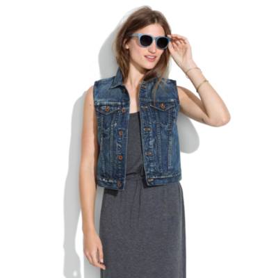 The Jean Vest in Storm Cloud Wash