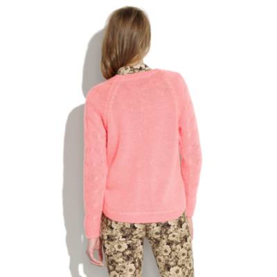 Cutaway Cableknit Sweater